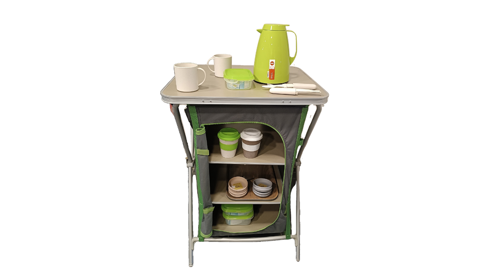 Crivit Camping Shelf with Modular Interior Storage Space
