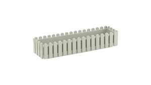 Emsa flower box 75 cm, silk grey balcony planter, railing flower box, UV resistant planter, weatherproof flower box, rectangular balcony planter, outdoor flower box, Emsa Country House planter, polypropylene flower box, Made in Germany planter