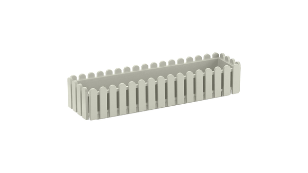 Emsa flower box 75 cm, silk grey balcony planter, railing flower box, UV resistant planter, weatherproof flower box, rectangular balcony planter, outdoor flower box, Emsa Country House planter, polypropylene flower box, Made in Germany planter