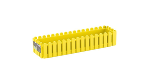 Emsa flower box 75 cm, yellow balcony planter, railing flower box, UV resistant planter, weatherproof flower box, rectangular outdoor planter, balcony flower box, Emsa Country House planter, polypropylene planter, Made in Germany flower box