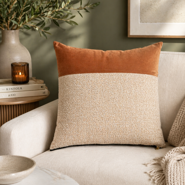 By-Boo Net Pillow – Orange/ Off-White
