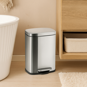 Wenko Leno Stainless Steel 5 L Pedal Bin With Soft-Close
