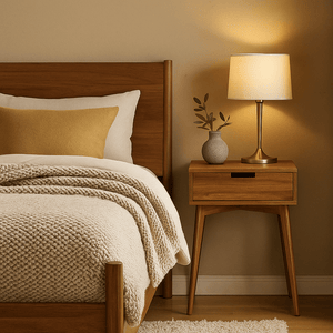 Wenko Acina FSC Wood Side Table – Scandinavian Nightstand with Drawer