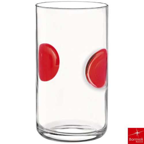 Bormioli Rocco Giove Glass with Colorful Circles - Set of 6