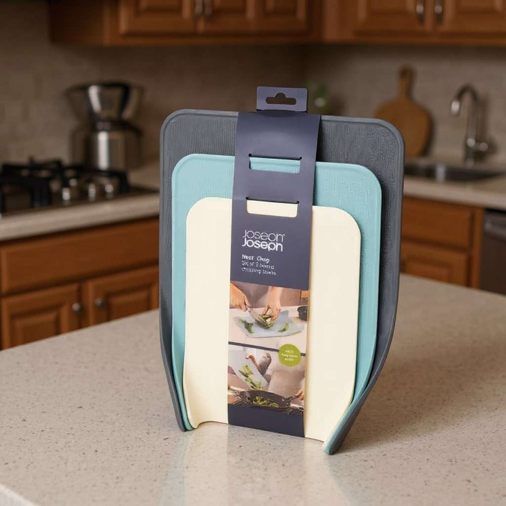 Nest Chop 3-piece Gray Cutting Board Set by Joseph Joseph