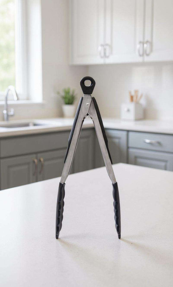 Good Grips 9-Inch Tongs with Silicone Heads, Black by OXO