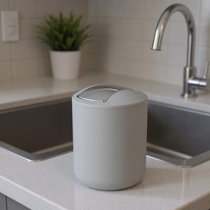 Wenko Brasil Grey 2-Swing Lid Trash Bin