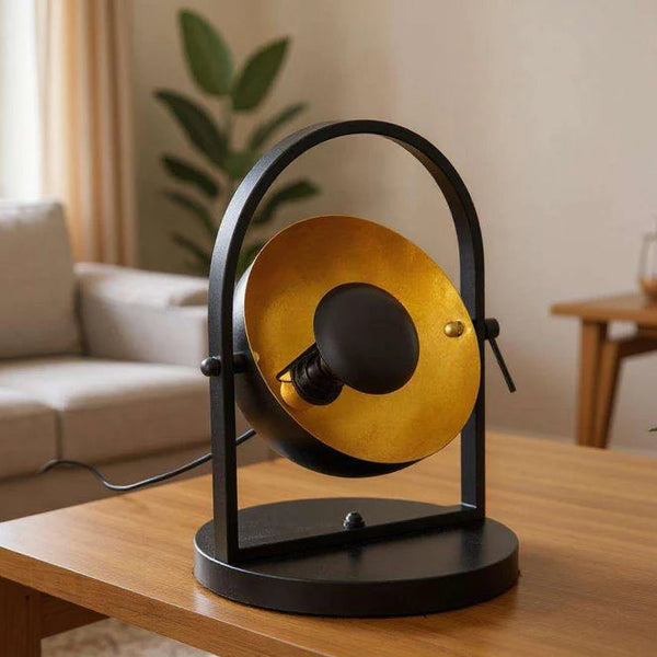 Nino Germany OLE Table Lamp – Rotatable Matte Black & Gold Designer Accent Light
