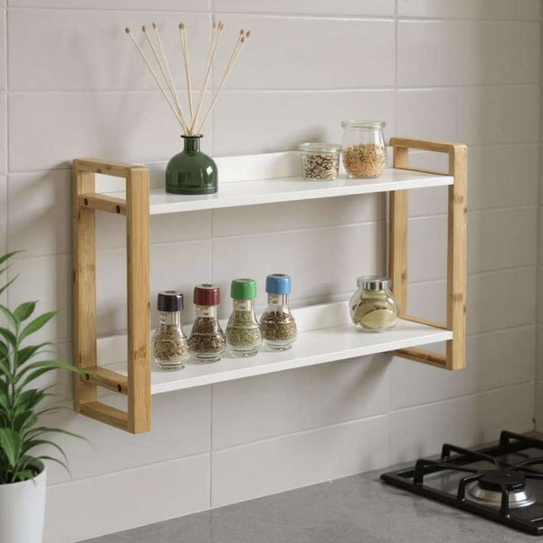 Wenko Finja Bamboo Wall Shelf