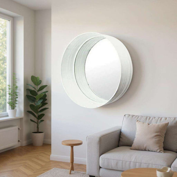 By-Boo Round Mirror in White or Green