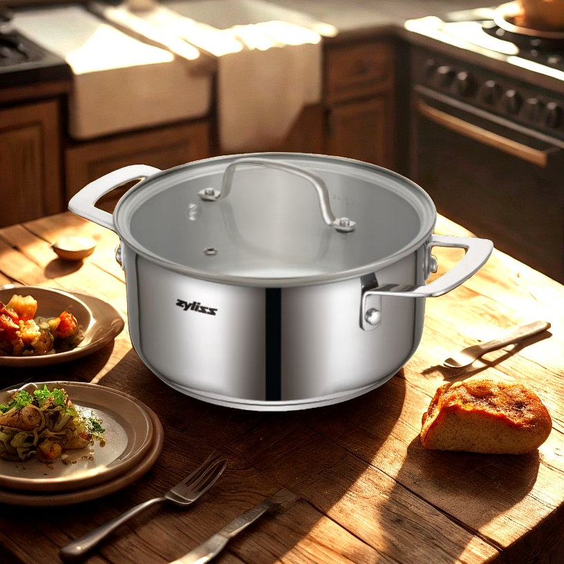 Zyliss 2.8L Stainless Steel Casserole Pot – High-Quality Induction Base Pan