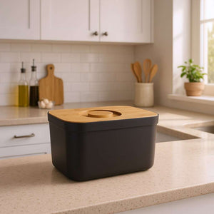 Joseph Joseph Bread Bin with cutting board black