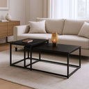KENO Side Table Set of 2 Marble by Stella Trading