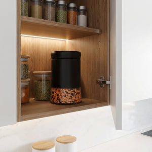 Boga 0.6 litre glass storage box black storage box by Wenko.de