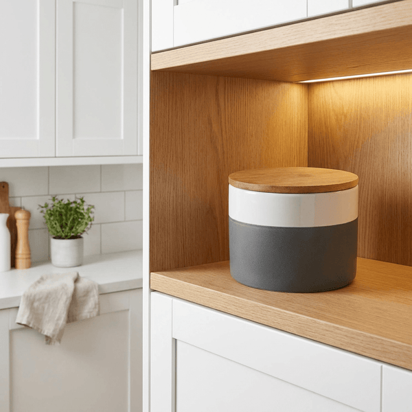 Malta storage box 0.75 l Ceramic box, color-blocking design by Wenko.de