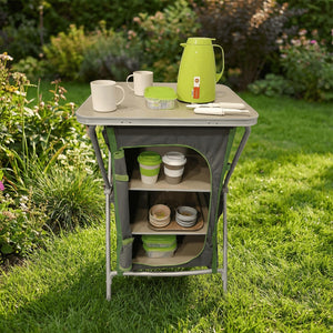 Crivit Camping Shelf with Modular Interior Storage Space