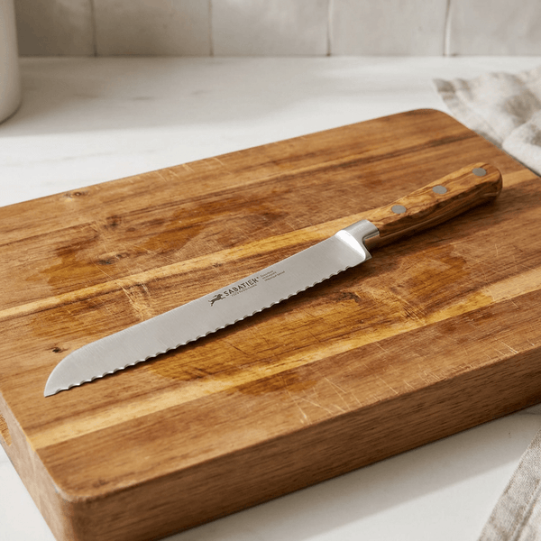 Sabatier Stainless Steel Bread Knife with Olive Wood Handle