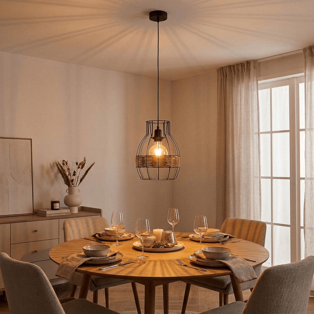 Nino KIMO Pendant Lamp with Rattan