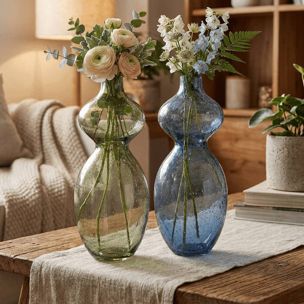 By-Boo Small Blue Viva Handcrafted Vase Blue&Green