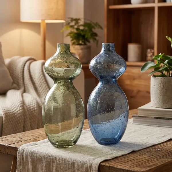 By-Boo Small Blue Viva Handcrafted Vase Blue&Green