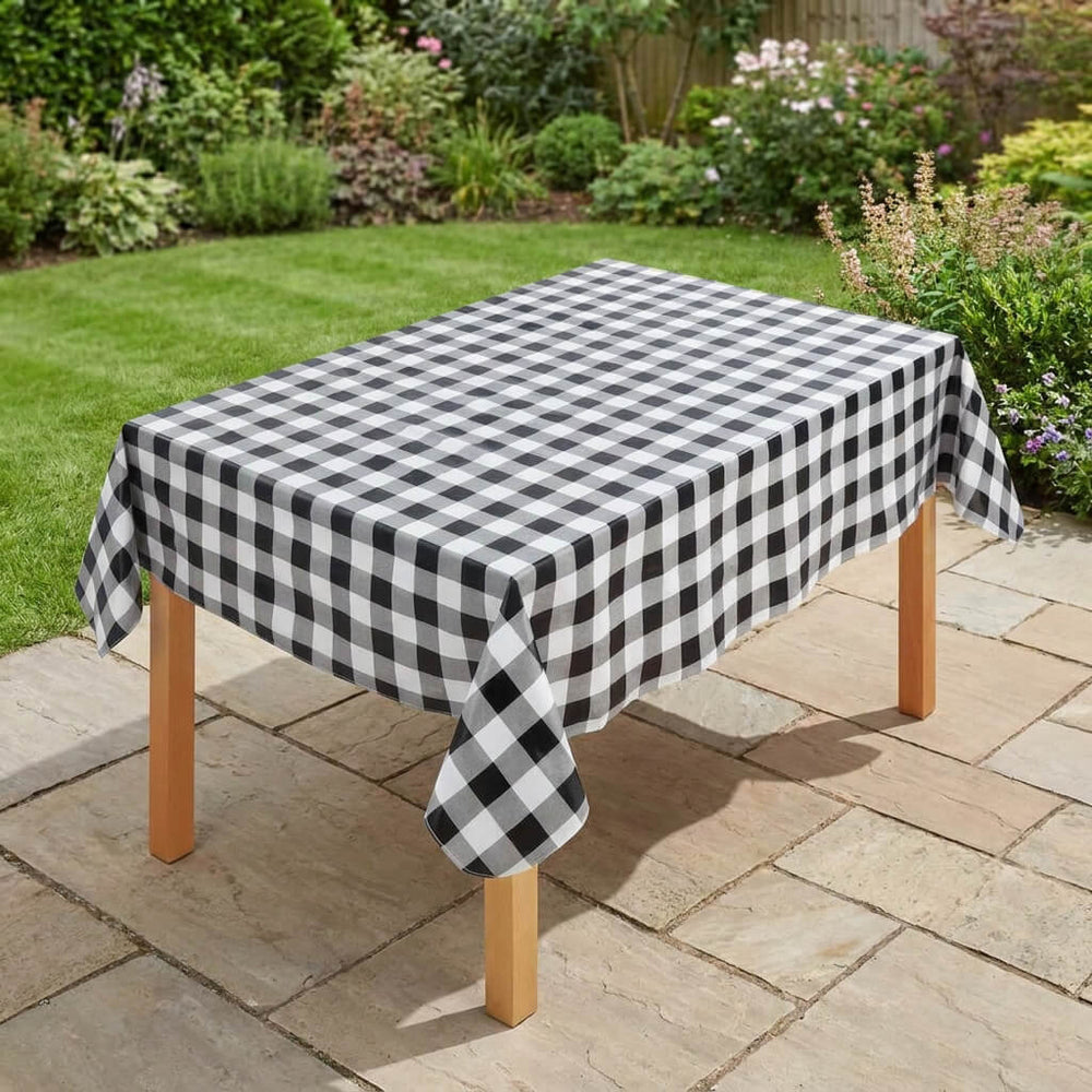 Wenko Karo Grey Checkered Tablecloth