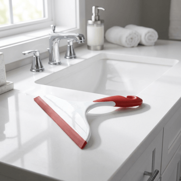 Wenko Loano bathroom wiper - chili red