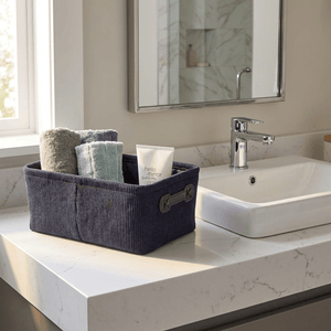 Wenko Anela bath basket, dark blue