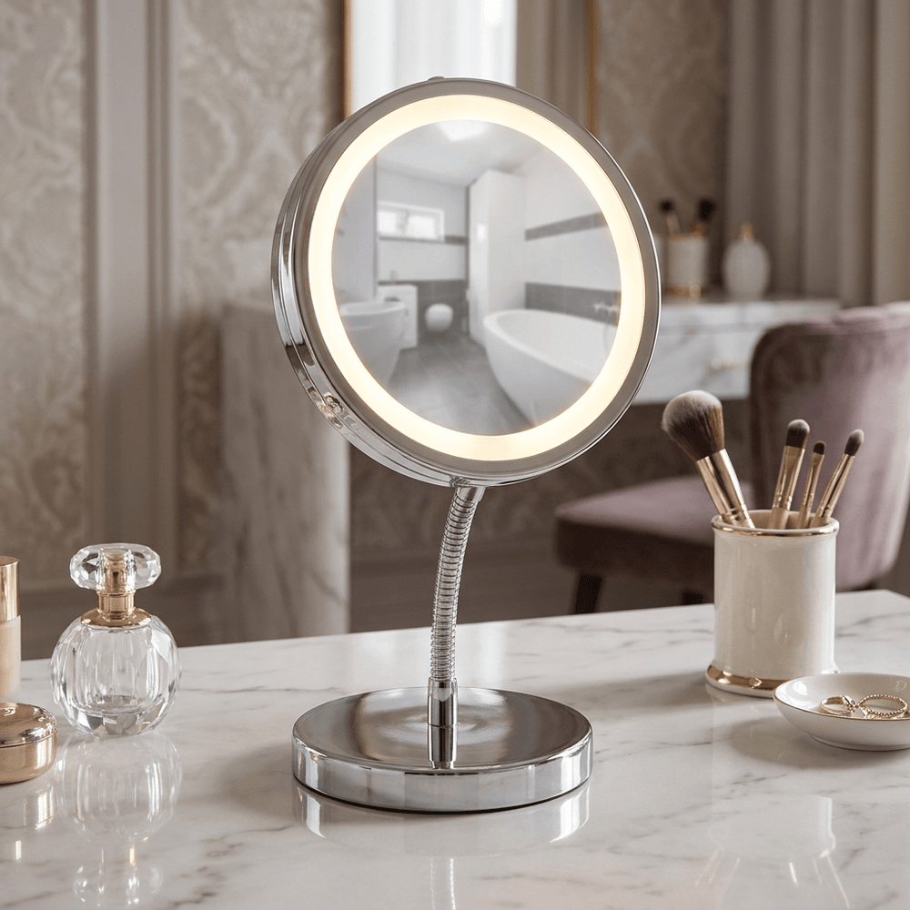 Wenko Brolo LED Cosmetic Standing Mirror