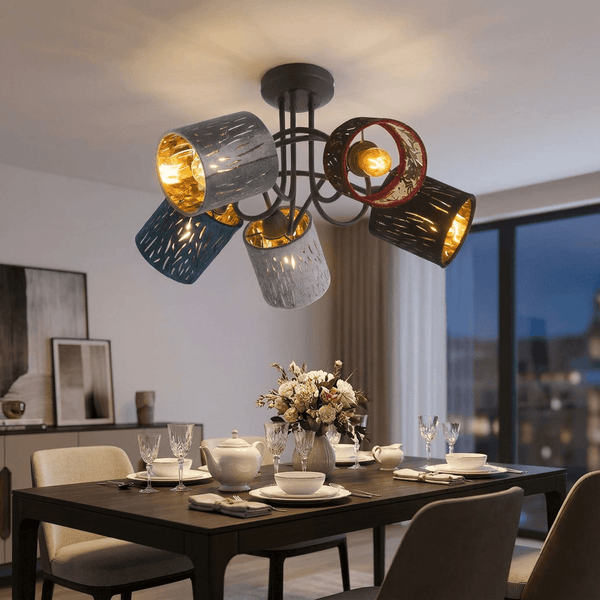Globo Ticon Black Ceiling Light – 5 Light Sources