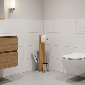 Wenko Portofino Toilet brush and newspaper holder