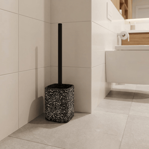 Wenko Terrazzo toilet brush set, black