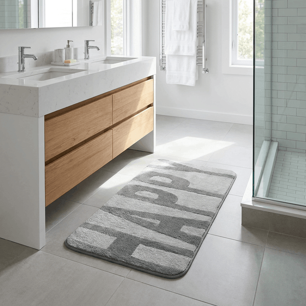 Wenko Memory Foam 'Happy' Bath Mat in Mouse Gray