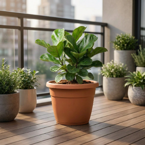 Poetic Emsa Flower Pot 517598, Column Shape, City, Terracotta , 25 cm