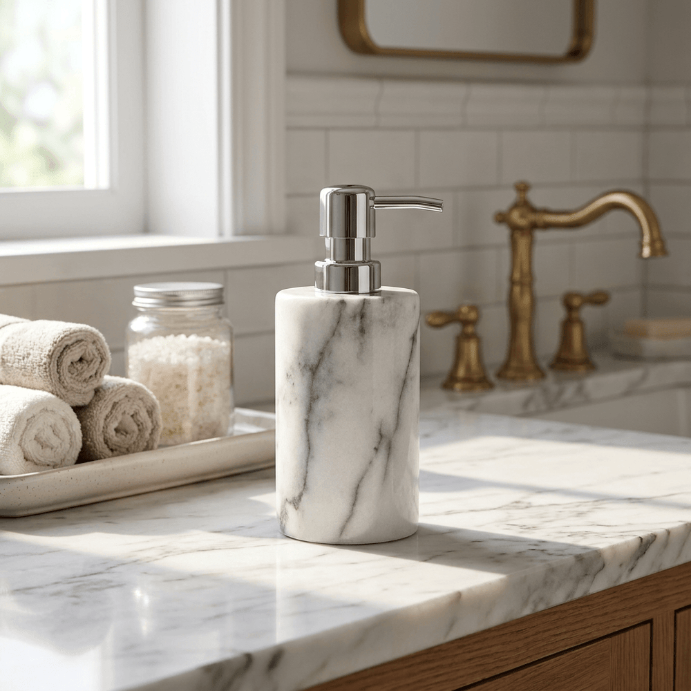 Wenko Marble soap dispenser Onyx