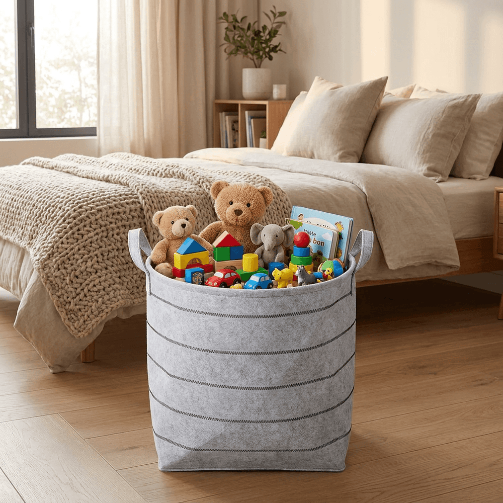 Wenko Nella Grey XL Round Multi-Purpose Organizer with Handles