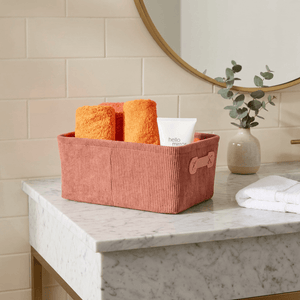 Wenko Anela bathroom basket, old pink