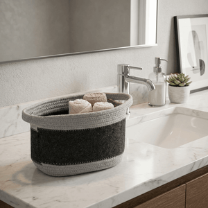 Wenko Felt basket Bea dark grey M