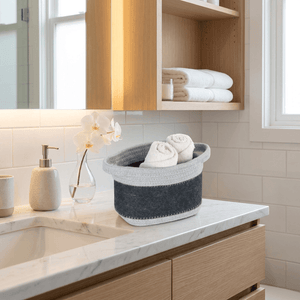 Wenko Felt basket Bea dark grey S