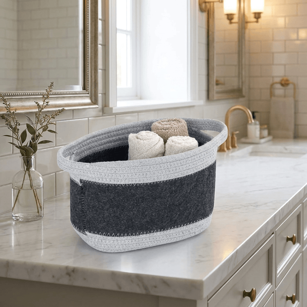 Wenko Felt basket Bea dark grey M