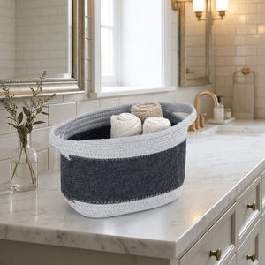 Wenko Felt basket Bea dark grey M