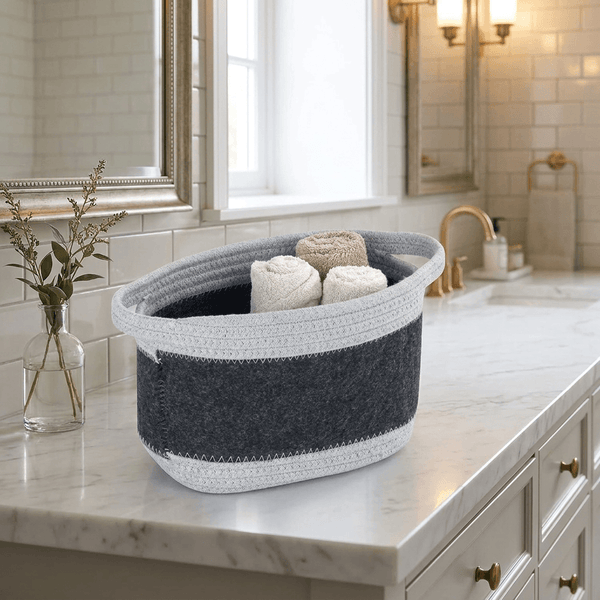 Wenko Felt basket Bea dark grey M
