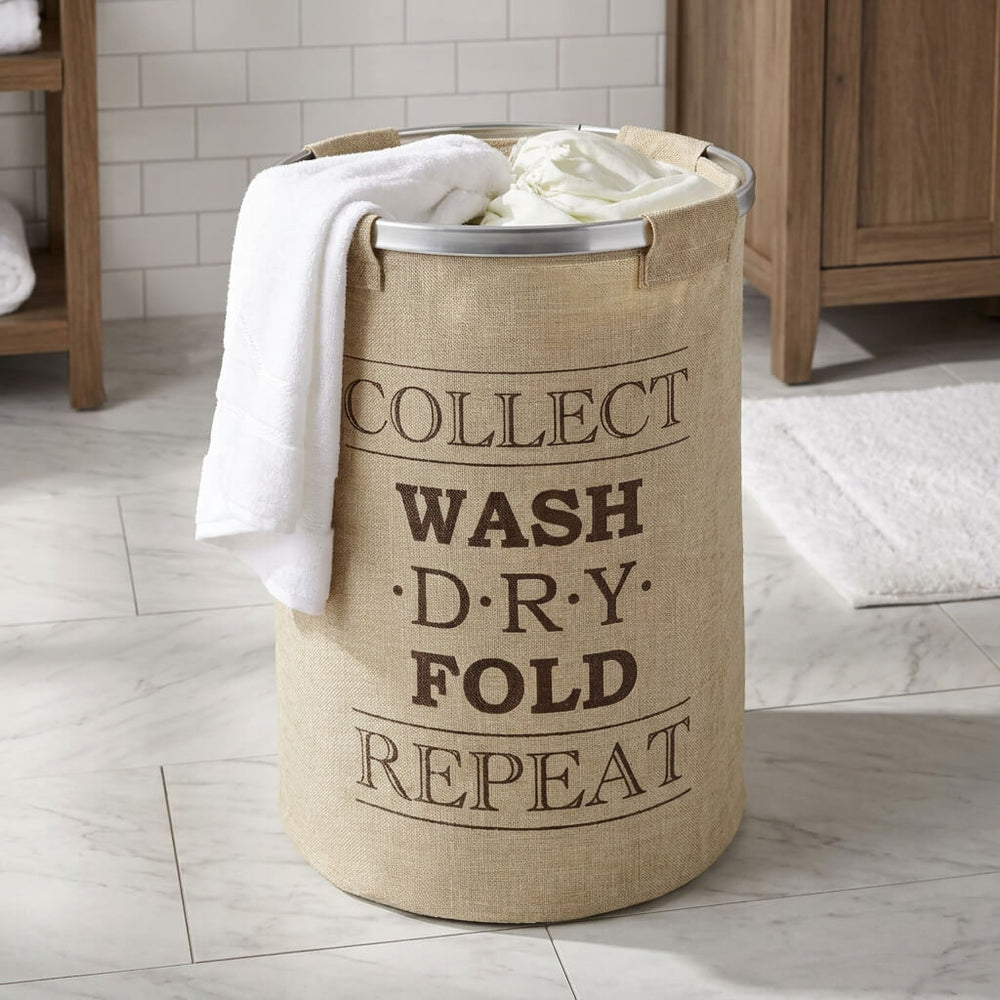 Wenko Ringo Laundry Basket Beige