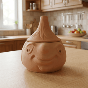 MAMBOCAT Onni Terracotta Onion Storage Pot with Lid