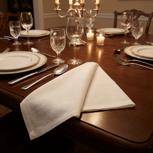 Soho Set of 12 White Fabric Napkins
