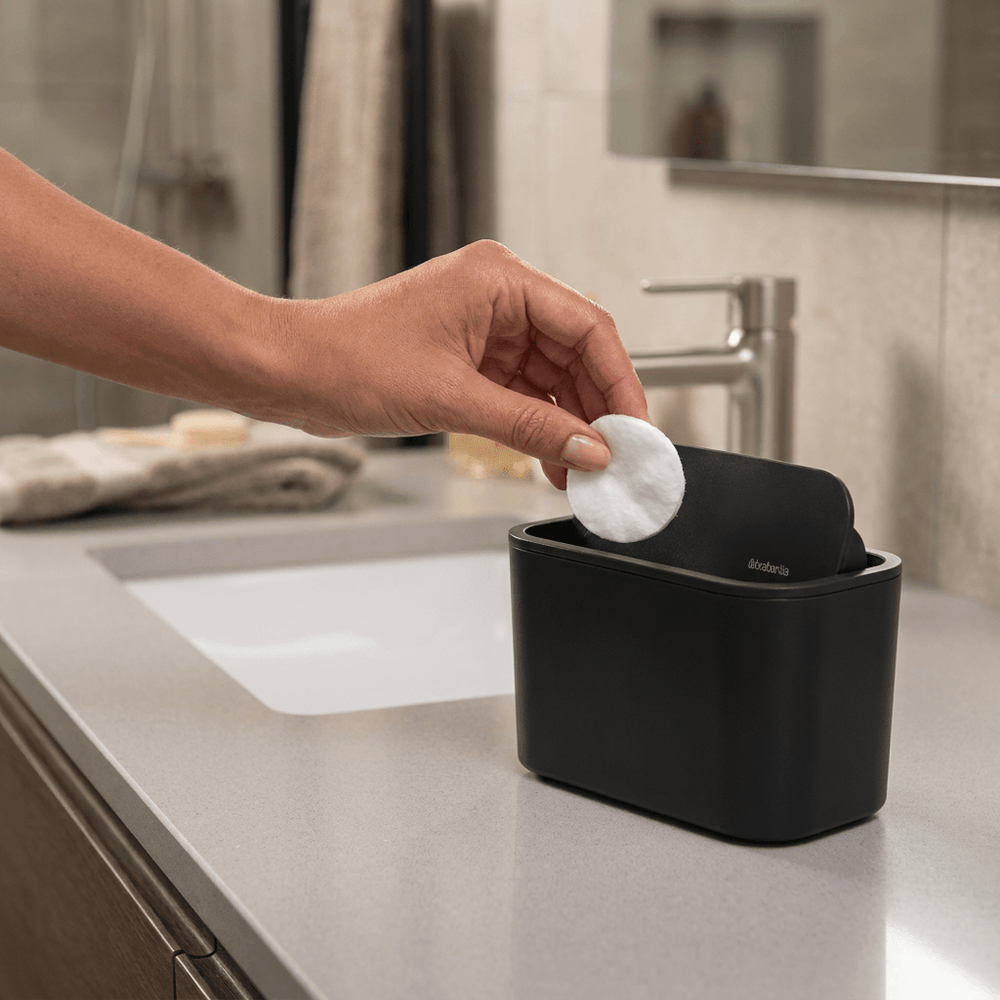 Brabantia MindSet Bathroom Waste Caddy with Swing Lid - Grey