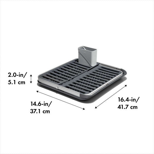 Aluminum Fold Flat Dish Rack by OXO