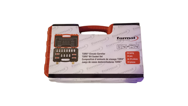 Screw-end set 24 pcs. TX 1/4+1/2" by Format Germany