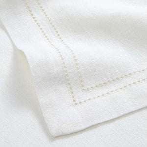 Elite Hemstitch White Tablecloth Dining Table Linen