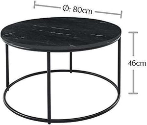 Round Marble Coffee Table by Stella (Balck or White)