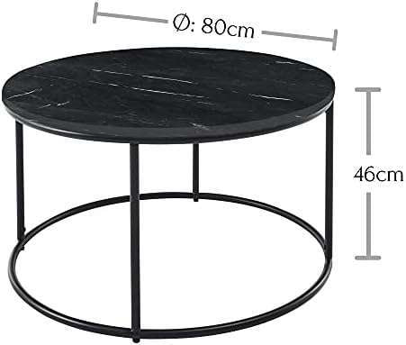 Round Marble Coffee Table by Stella (Balck or White)